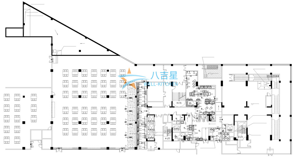京廣協(xié)同創(chuàng)新中心負一層廚房工程設(shè)計圖